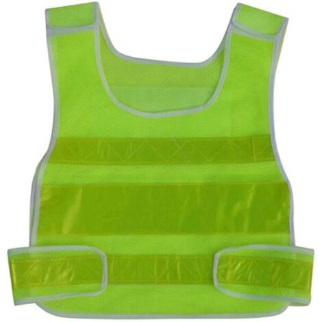 SEIWEI Gilet réfléchissant jaune en forme de V - Gilet de sécurité pour le trafic routier - Gilet fluorescent pour le travail de nuit (1/4)