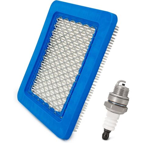 Filtre Air Bougie D'allumage pour Briggs&stratton - Bougie Allumage + Filtre a Air pour Briggs & Stratton, Bougie Tondeuse, Filtre a Air Tondeuse, Pièces de Remplacement pour Tondeuses 625/650/675 (1/5)