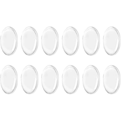 Lot de 12 butoirs de porte - En silicone transparent - Auto-adhésif - Amortissement silencieux - Pour cuisine, chambre à coucher (1/5)