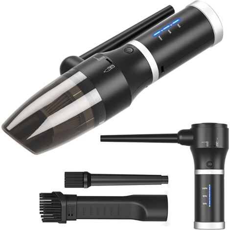 ATEngeus Souffleur Et Aspirateur ÉLectrique 2 en 1, Nettoyage PC à Air Comprimé, Puissance D'Aspiration ÉLevéE 11000 PA, avec Filtre, Remplacement des Bidons d'air Comprimé (1/5)