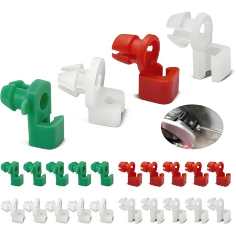 Lot de 24 clips de fixation universels pour serrure de porte de voiture - En plastique - Pour verrouillage de porte de voiture - Pour un diamètre de 2 à 3,5 mm - Diamètre : 5,5 à 6,5 mm (1/5)