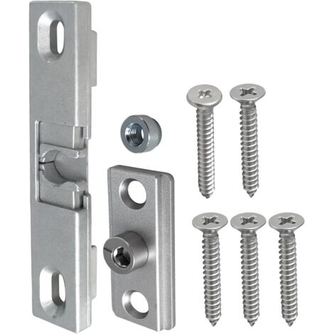 Loqueteau universel pour porte de balcon - Avec douille en métal robuste pour montage à vis - Protection fiable contre le vent (1/5)