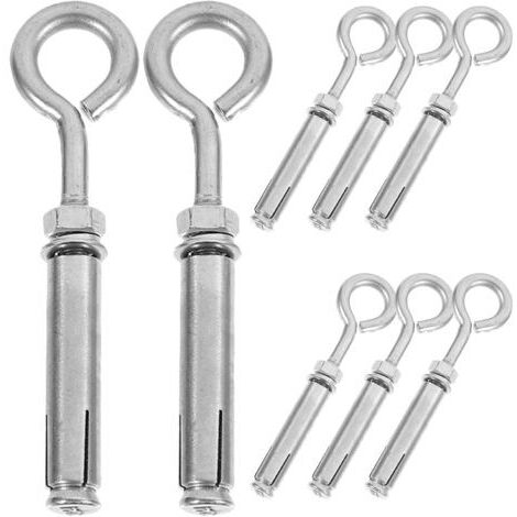 8pièces Boulons à Œil Expansion Acier Inoxydable Pour Béton Ancrages Muraux à Expansion Crochets à Vis Pour Maçonnerie (1/5)