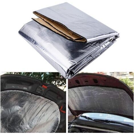 Isolant Thermique Auto-Adhésif, 1.4 m x 1 m Tapis D'isolation Phonique et Thermique pour Voiture, Auto Tapis D'isolation Acoustique, Thermique pour Capot Moteur et Coffre