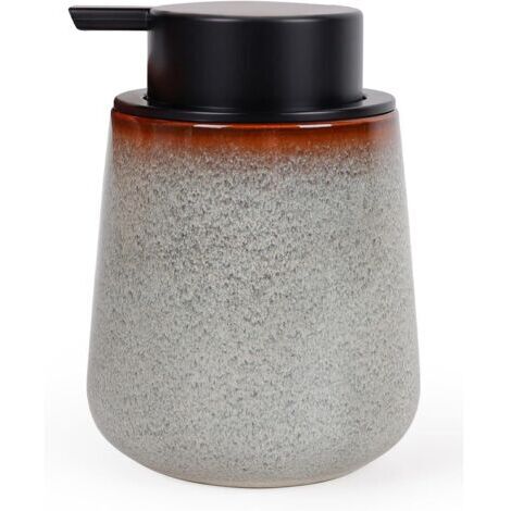 Ceramic Soap Dispenser, 12 oz Refillable Hand Lotion Dispenser for Bathroom, Modern Liquid Dispenser with Pump, Soap Dispenser