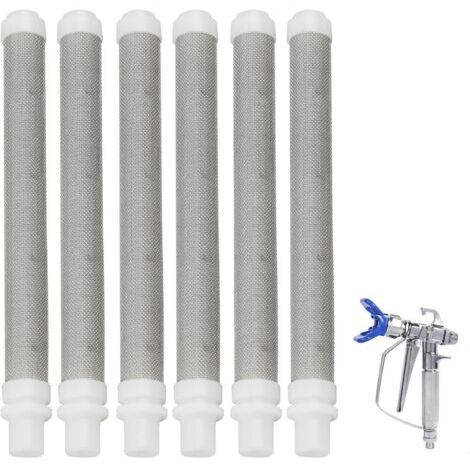 Éléments de Filtre pour Pistolet à Peinture Airless, Lot de 6 Pièces, 60 Mesh en Acier Inoxydable pour Wagner Airless Paint Spray Gun, pour Une Filtration Efficace,Filtre Pistolet Peinture (1/5)