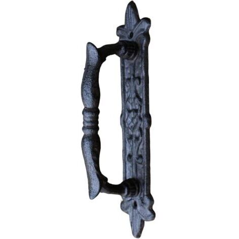 Poignée de porte de grange, boutons porte antiques en fonte rétro robustes style européen pour portails, garages et hangars, et décoratifs