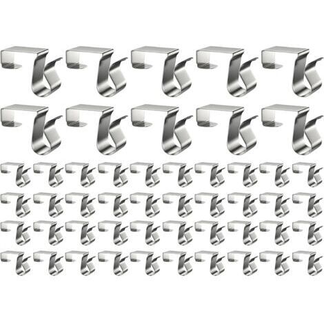 Générique Crochets De Gouttière Pour Lumières Extérieures - 50 Pièces Fixations Résistantes Anti-Dérapantes,Crochets d'Éclairage d'Extérieur Saisonnier,Pour Terrasse Mur Plafond Tableau Arbre