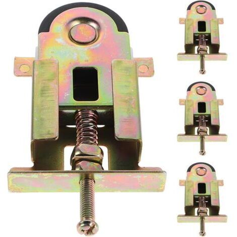 Lot de 4 Roulettes Coulissantes pour Porte de Placard 40 MM Poulies en Acier Robuste Système Silencieux pour Portes de Placard et Armoires Quincaillerie de Rechange Polyvalente
