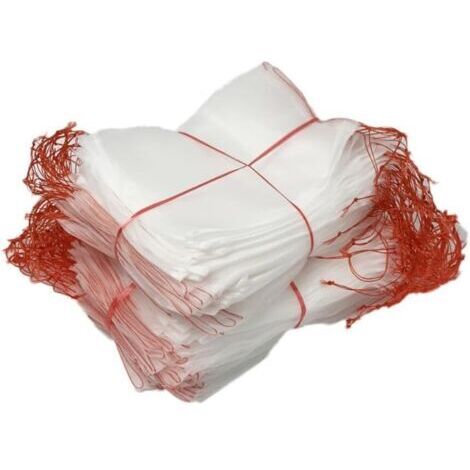 Lot de 100 sacs anti-insectes pour fruits, raisins, sacs en organza avec cordon de serrage, pour protéger les plantes, fruits, fleurs, légumes