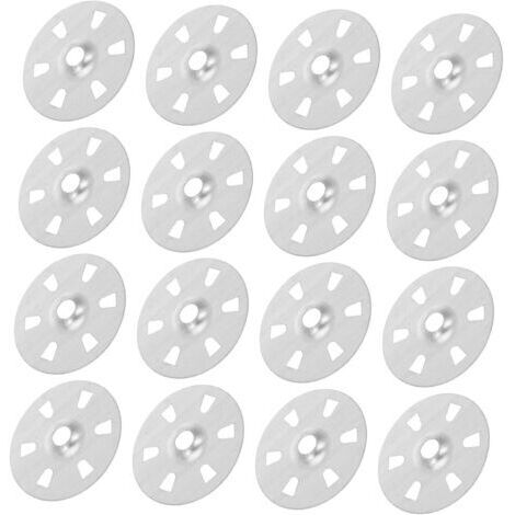 500 Pièces Rondelles Métalliques de Fixation pour Panneaux Isolants Rondelles Plates Six pour Plaques Mousse Rigide Support Vis pour Plaques de Plâtre (1/5)