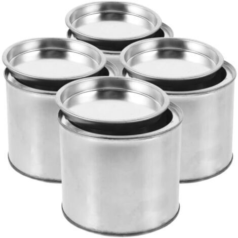Lot De 4 Petits Pots De Peinture en De 0,5 L avec Couvercles, Seaux Ronds en Étain, Contenants De Stockage De Peinture Vides pour Bricolage, Peinture, Encre, De