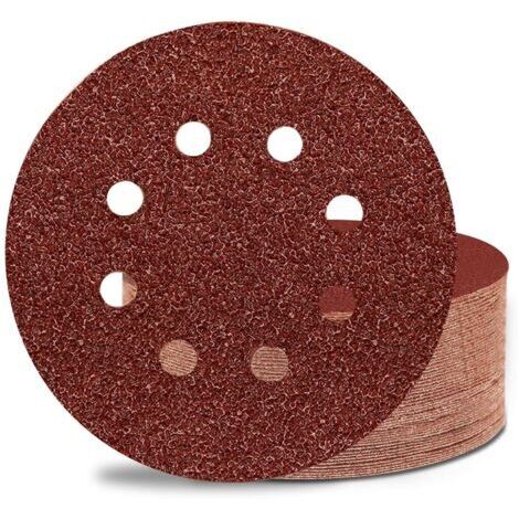Disques Abrasifs 125 mm 70 Pièces Disques de Ponçage 8 Trous 40/60/80/120/180/240/320 Grain Mixte pour Ponceuse Excentrique