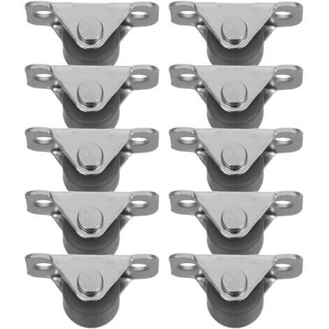 Lot de 10 Roulettes Fixes Silencieuses en Caoutchouc pour Meubles Tiroirs et Étagères Protection Sols Carrelage et Parquet Déplacement Stable Rayures Quincaillerie Invisible