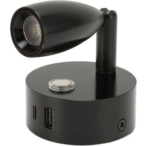 Lampe de Lecture pour Camping-car, 12 V LED 3 Couleurs à intensité Variable, Lampe de Lecture de Chevet pour Camping-car avec Port USB de Type C, Petite Lampe de Décoration de (1/5)
