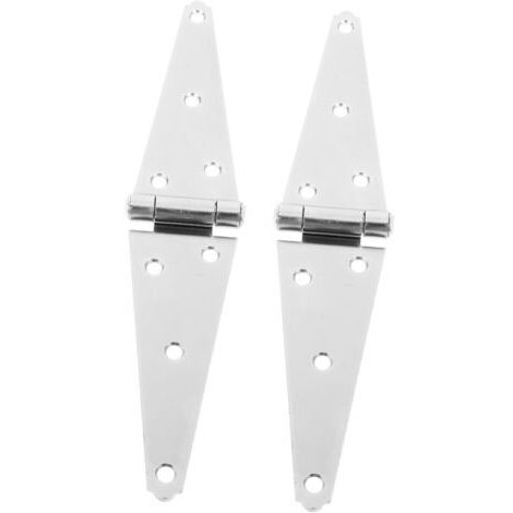Lot De 2 Charnières Robustes Pour Portails Et Clôtures En Bois, Charnières De Porte De Grange Galvanisées 150 Mm Résistantes à L'extérieur, Kit De Quincaillerie Pour Volets Polyvalent (1/5)