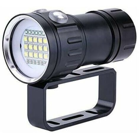 Lampe de plongée sous-marine IPX8 étanche de 18000LM, résistante jusqu'à 80 mètres de profondeur, idéale pour la photographie et la vidéo sous-marines. (1/4)