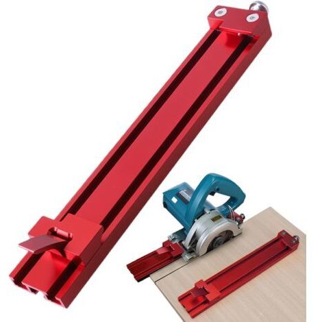 Guide pour scies circulaires Base réglable pour scies électriques Outil de positionnement pour montage de meubles et de menuiserie