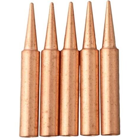 5 pointes de fer à souder en cuivre 900M-T sans plomb, diamètre intérieur 4 mm, extérieur 6, for basses températures. Pièces détachées for machines(900M T I)
