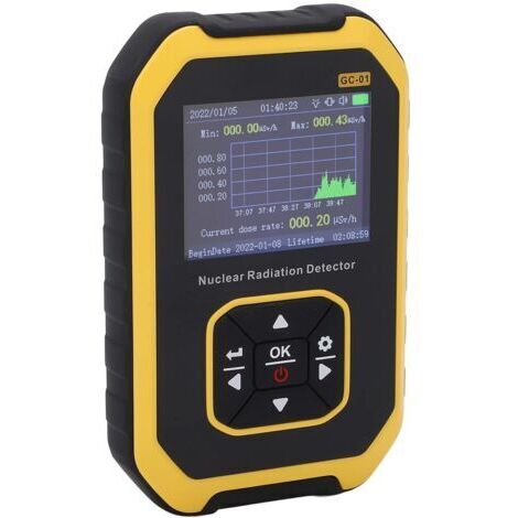 Compteur Geiger Surveillance en Temps Réel β γ X-Ray Multifonctionnel Compteur Geiger Radioactivité 3 Modes Compteur de Rayonnement pour CT, Carreaux, Marbre, Aliments, Métaux