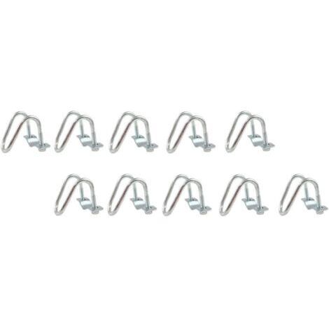 Lot de 10 Clips en Acier Galvanisé de Type U pour Tubes Transversaux Connecteurs Croisés 6 MM Fixation Pratique pour Étagères Fermes et Clôtures Usage Solide et Polyvalent (1/5)