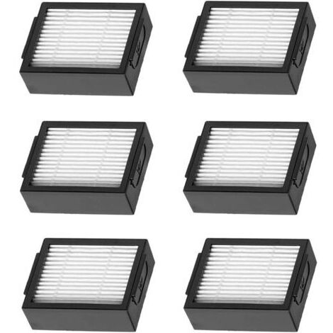 Lot de 6 filtres de rechange pour aspirateurs Roomba séries E, I et J (-E5, E6, i7, i7+, i6, i6+, i3, i3+, i4, i4+, i8, i8+, j7, j7+)