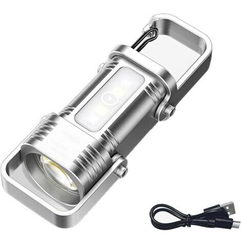 Lampe de poche porte-clés lampe de poche rechargeable lampe d'inspection porte-clés lampes de poche pendentifs