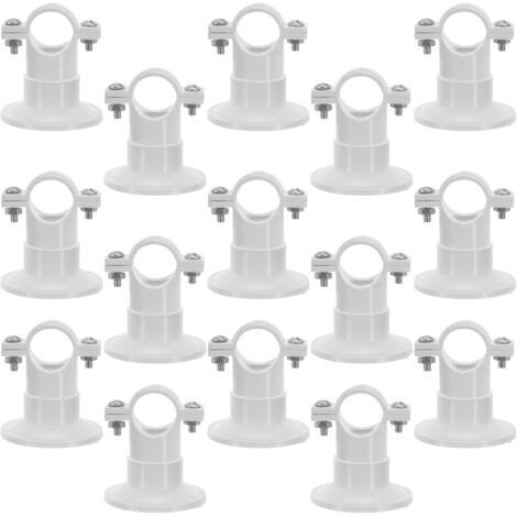 Lot de 30 Colliers Suspendre en PVC Blanc pour Tuyaux D’Eau Supports de Fixation Robustes en U Diamètre 20 MM Adaptés pour Plomberie Domestique et Systèmes D’Osmose Inverse