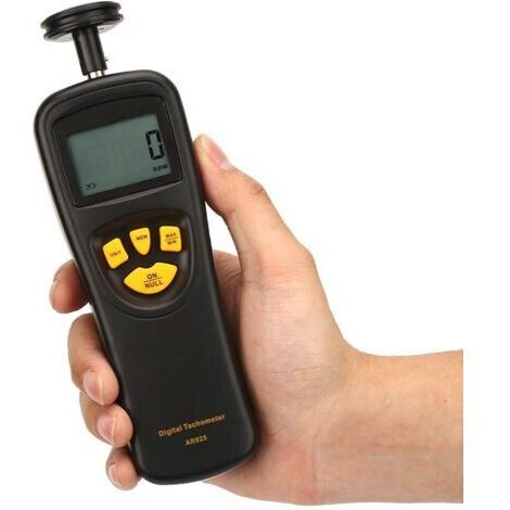 SMART SENSOR Digital Tachometer 0.519999 RPM Digital Tachometer Digital Tachometer with Backlit LCD Display Manual Smart Sensor Tachometer