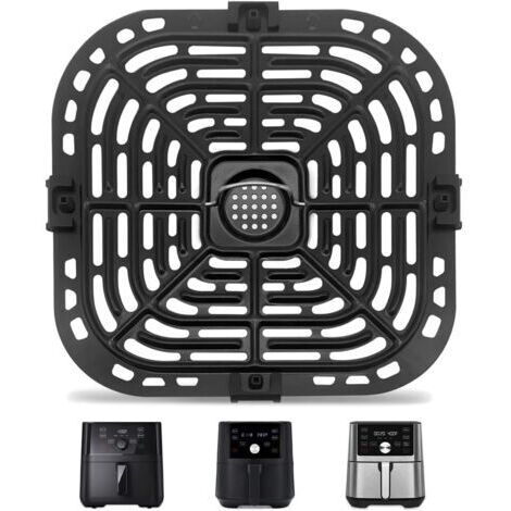 Gourmia GAF735 Grill Pan Accessories Vortex Plus 6 QT, Replacement Tray Rack Parts, Grill Plate Crisper Plate, Dishwasher Safe (1/5)