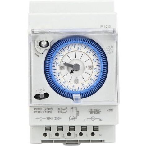 Mechanical Pool Clock 16A 250V Pool Timer Clock Water Heater 15 Minutes 24 Hours for Hogar, Cocina, Interior, Exterior Iluminación Exterior