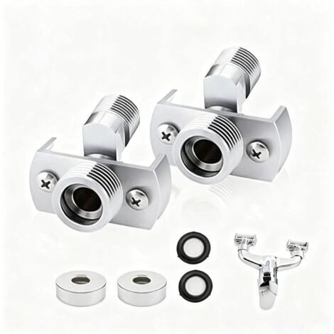 Adaptateur Robinet Douche, 2 Pièces, Adaptateur Robinet Douche Long et Réglable, pour Régler la Valve D'eau, Résoudre les Problèmes Fuite D'eau (1/5)