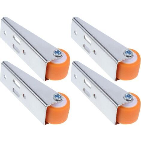 4pièces Galets De Guidage Pour Porte Coulissante Avec Vis Pour Porte Moustiquaire Coulissante Bois Galets De Support Anti-affaissement à Montage Latéral Ou Inférieur