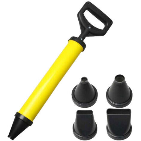 Pistolet à ciment,Ensemble De Pistolet à Mortier,Pistolet à calfeutrer pulvérisateur mortier Citron Vert Pistolet applicateur,Seringue à mortier + 4 buses