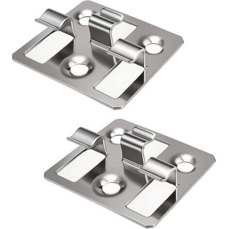 100 Pièces Attaches Cachées pour Terrasse, Clips de Terrasse-Wpc en Acier Inoxydable, Argent Composite Caché Fixation Plaque Clip, Hauteur 7 mm, pour Terrasses, Jardins et Maisons