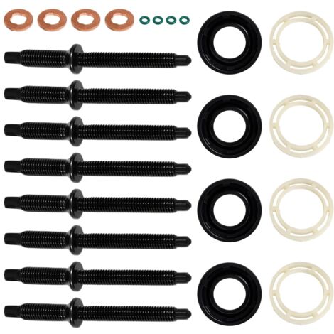 16pcs Joints Injecteur 1.6 HDI et 8 Vis Colonnettes Injecteur Compatible avec C2 C3 207 307 198185 198299 1982A0 joint d'Injecteur (1/5)