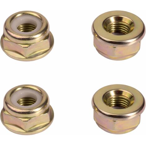 4pcs écrous De Lame DéBroussailleuse M10 X1.25, Ecrou à Filetage Inverse M10 Pas 125 Pour Débroussailleuses Et Coupe-Bordures, Ecrou Tete Debroussailleuse Accessoires (M10x1.25 4pcs)