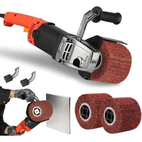 Machine de Satinage, Rénovateur Extérieur 1400W 220V Ponceuse Murale 3000 tr/min Ponceuse à Brosse pour Rouleaux de Polissage Ø 100-120 mm Ponceuse à Rouleaux Electrique
