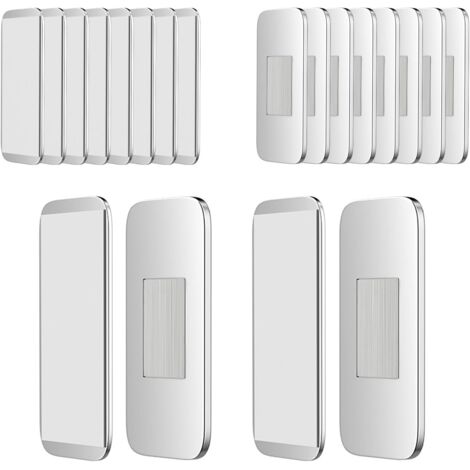 Aimant pour Porte Placard Ultra Fin, Lot de 16 Fermeture Magnétique Adhésive en Métal sans Perçage, Aimants de Portes Loquet Magnet pour Cuisine, Meuble, Tiroirs et Porte Coulissante (1/5)