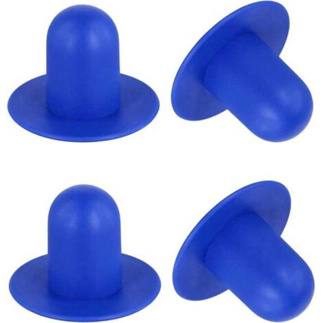 4 bouchons pour piscines hors sol, bouchons en caoutchouc pour pompe de filtration, bouchons muraux de rechange pour Intex (bleus) (1/5)