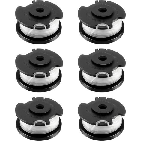 6 Pièces Bobine de Fil Convient pour Einhell TLE-03,Rechange Coupe Bordure pour Einhell GE-CT 18/28 Li et GE-CT 18/28 Li TC,Ø1,6mm 4,9m Longueur(6 Bobine) (1/5)
