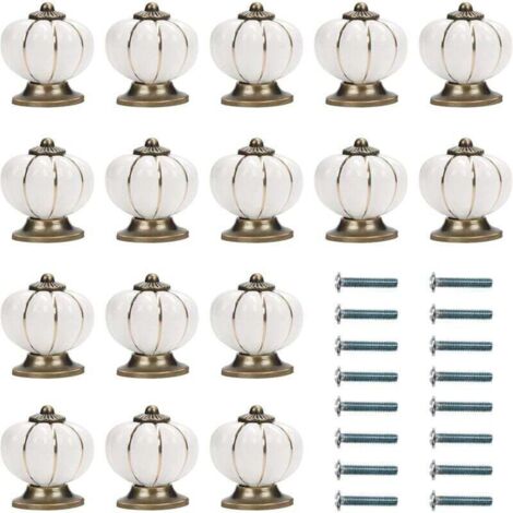 Bouton Ceramique, Bouton de Meuble Rond Vintage Tiroirs et Placard(Lot de 16) (1/4)