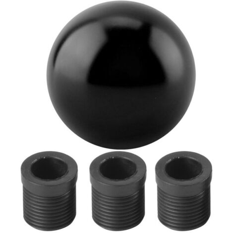 Pommeau de levier de vitesse manuel universel pour voiture, en forme de boule ronde (noir) (1/4)