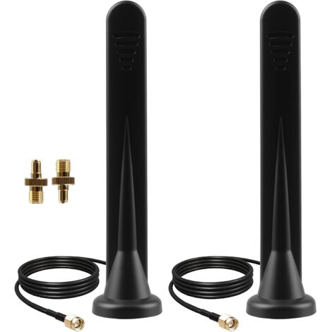 Antenne 5G LTE Omnidirectionnelle Signalverstärker avec Base Magnétique SMA TS9 – Antenne Extérieure 3G/4G/5G/GSM/GPRS – Antenne WiFi 15dBi pour Amélioration du Signal LTE