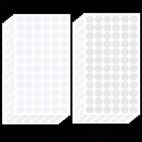1008pcs Scratch Rond, 15 mm rond spot adhésif double face forte colle auto - adhésive pour l'artisanat bricolage papier plastique verre métal (504 paires) (1/5)