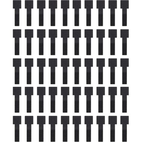 50 Pièces Cable Management Bureau, Attache Cable Adhesif Sous Le Bureau, Sangles Auto-Adhésives, Pour La Fixation Et La Finition Des Câbles, Noir Réutilisable (1/5)