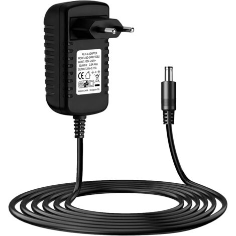 24V 0.75A Chargeur Balai Aspirateur pour Rowenta X-Pert 6.60 RH6821 RH6838 RH6837 RH6838 RH6877 RH6878 RH6879 TY6838 TY6837 TY6878 EO6838 EO6878 Secteur Alimentation DC 5.5 2.5mm,1.2M (1/5)