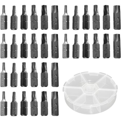 36 Pièces Jeu Embouts Visseuse 25mm Acier T10 T15 T20 T25 T30 T40 Coffret Embout Visseuse Impact Magnétique Universel 1/4 Pouce pour Perceuse Visseuse Réparation Bricolage Kit Tournevis (1/5)