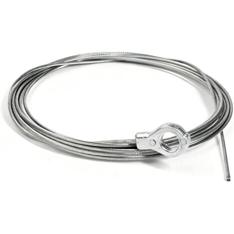 Câble Acier pour Embrayage Accélérateur Gaz - Ø1,5mm x 2.5m avec Embout Œillet Ø7mm - Réparation Universelle pour Tondeuse, Débroussailleuse, Motoculteur