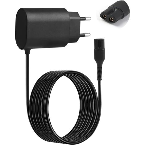 12V 0.4A Chargeur pour Braun Rasoir Électrique Série 9 8 7 6 5 4 3 2 1, Remplacement Cordon d'alimentation pour 3000s 790cc 5090cc 350cc 150s 310s 730s 5030s 7020s Adaptateur, Câble Alimentation